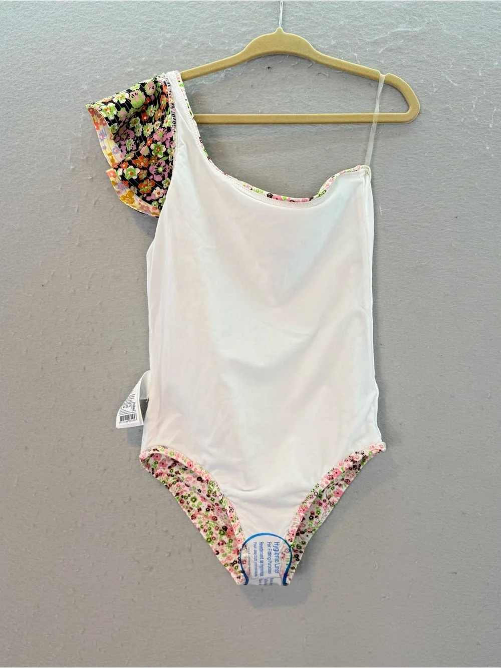 Molo New Girls Nitt one shoulder floral print one piece swimsuit Meadow petite 8
